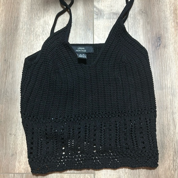 Urban Vintage Knit Black Tank Top - Picture 1 of 5